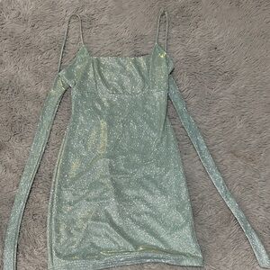 Windsor Glittering Mint Mini Dress